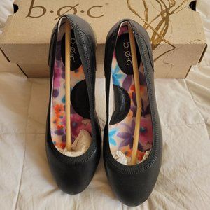 boc Jennings Black Leather Flats NWT